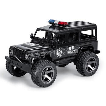 孩之宝hasbro双鹰高档大号遥控警车儿童吉普越野车充电动公安警察汽车