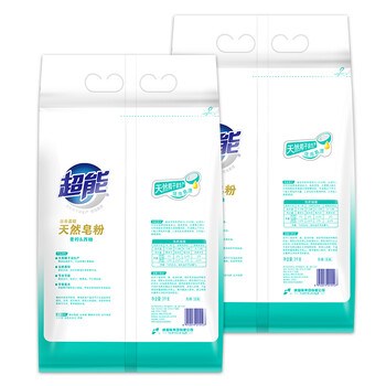 超能 馨香柔软天然皂粉 青柠西柚香 12斤 天然椰油 温和无刺激