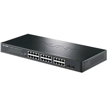 TP-LINK 云交换TL-SG2226P 全千兆26口Web网管 云管理PoE交换机 (24PoE口+2千兆SFP) 企业级分流器 分线器