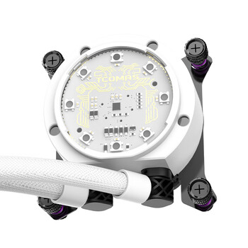 TCOMAS钛钽SJ-A090 360白色 一体式CPU水冷散热器 大冷头加厚冷排风扇ARGB光效 支持intel/AMD