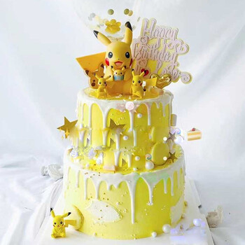 网红皮卡丘生日蛋糕同城儿童神奇宝贝小精灵动漫卡通网红皮卡丘生日