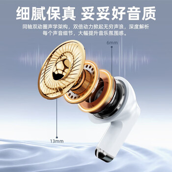 ROCK EB700 TWS蓝牙耳机半入耳舒适佩戴 通话降噪适用苹果华为OPPO调节音乐音量蓝牙5.3 晴云白 ROCK EB700 TWS蓝牙耳机半入耳舒适佩戴 通话降噪适用苹果华为OPPO调节音乐音量蓝牙5.3 晴云白