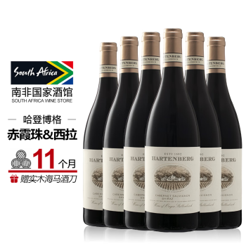 哈登博格 南非进口红酒 赤霞珠西拉混酿干红葡萄酒 2020年份 整箱装750mlx6瓶