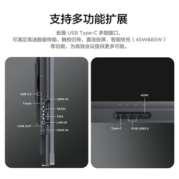 联想thinkplus会议平板一体机S65Gen2 65英寸视频办公会议大屏(65英寸安卓11.0+传屏器+移动支架)