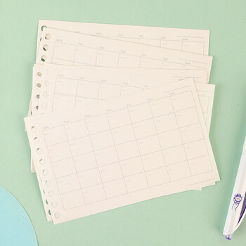 国誉(KOKUYO)B5活页纸Campus活页本替芯笔记本子活页纸内页 月计划阶梯页 20张1本 WCN-CLK1-MF