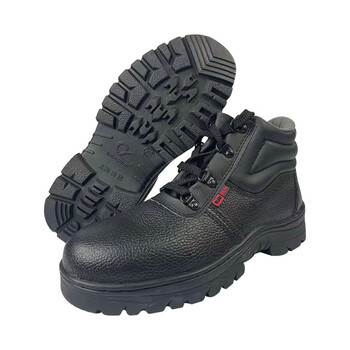 上海澳翔劳保鞋男安全工地鞋防砸防刺穿牛皮黑色鞋防护功能鞋 ax080