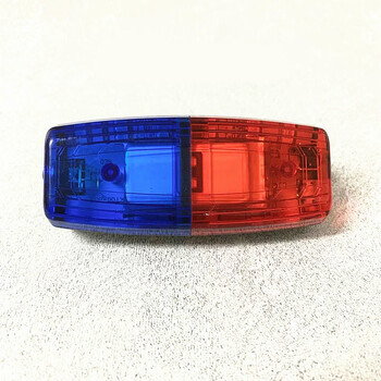 肩灯led红蓝爆闪巡逻多功能保安执勤骑行警示灯充电款夜间信号灯红