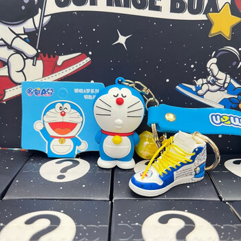 aj球鞋盲盒 aj1联名钥匙扣pvc动漫潮玩盲盒搪胶球鞋模型 盲盒不支持无