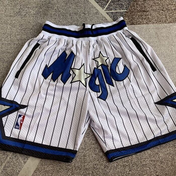 jyli新品魔术队justdon刺绣短裤白色刺绣jd运动口袋男五分短裤篮球裤