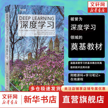 深度学习deep learning中文版 花书AI书籍图灵奖得主作品 神经网络框架算法机器人系统编程机器学习人工智能教程教材