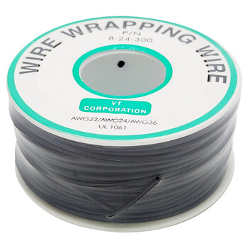 丢石头 24#飞线包 单芯OK线 PCB跳线 电路板连接线 镀锡铜芯连接线 【6轮/盒】黑色 24AWG