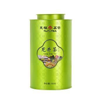 天福茗茶茶叶 龙井茶叶2026新茶浙江绿茶春茶 百福系列散茶铁罐装150g