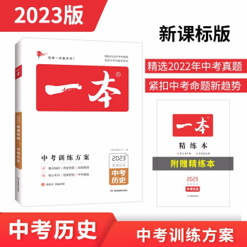 2019年一本中考历史总复习新课标版 中考训练方案 专注训练16年