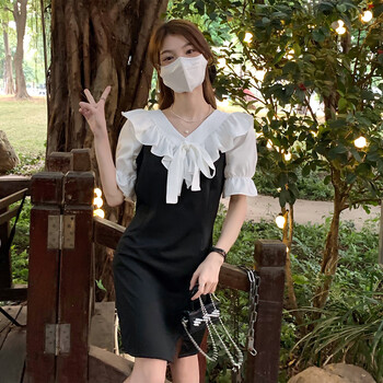 衬衫春装2023新款温柔风气质时尚设计感长袖女装上衣chic黑色吊带均码