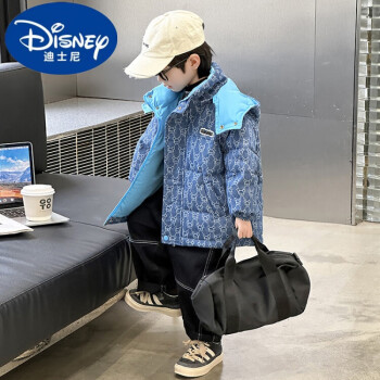 迪士尼disney兒童羽絨服男童冬季2023新款男款寶寶痞帥外套潮男孩冬裝