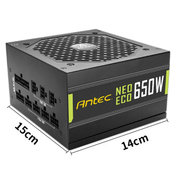 安钛克 Antec NE650金牌全模组/全日系电解电容/寿命更持久/支持风扇启停/双8pin电脑主机电源650W