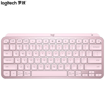 罗技（Logitech）大师系列 MX Keys Mini 简约无线蓝牙 高端办公键盘 智能 背光时尚 超薄便携 玫瑰粉 79键