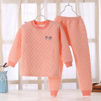 高品质儿童保暖衣2021冬季新款儿童夹棉保暖内衣套全棉中童大童男童女