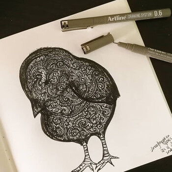 【开学必备】旗牌（Shachihata）Artline 超细勾线笔 防水绘图笔 漫画/设计/动漫专用 0.1mm 黑色 EK-231