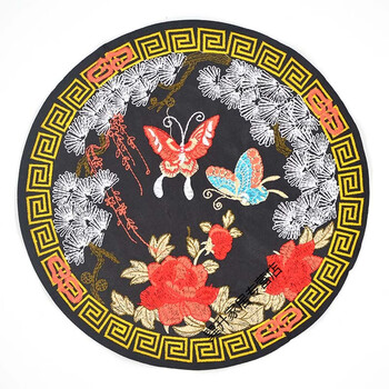 龙凤大补布衣服图案贴补丁布贴刺绣时尚的大号花百搭中国风大号蝴蝶
