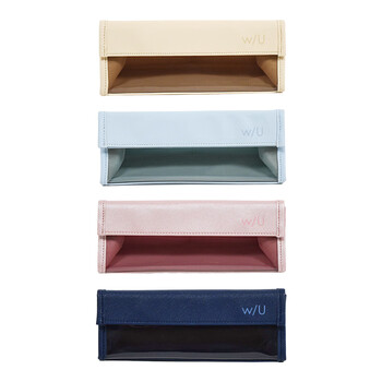 Nakabayashi仲林（Nakabayashi）笔袋初中高中小学生高颜值简约半透明文具盒男女生大容量铅笔收纳 浅粉色