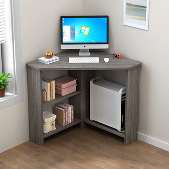 麦室 角落电脑桌三角形木小型学习书桌写字桌墙角转角电脑桌简约家用