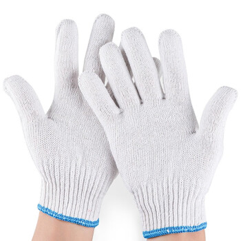 盖歇茂（GXM）劳保手套耐磨工地搬运维修普通棉纱工作白线手套