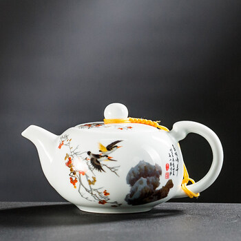 景德镇青花瓷 茶壶陶瓷中式复古冲茶器小号单壶家用 功夫茶具配件