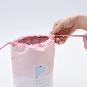 国誉(KOKUYO)淡彩星球·多功能站立式大开口笔袋收纳包化妆包 蓝色 WSG-PCJ212B