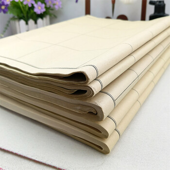 芬尚 篆隶书法日课纸 篆书隶书毛笔书法练习纸作品用纸  7*10cm长方格宣纸半生熟50张