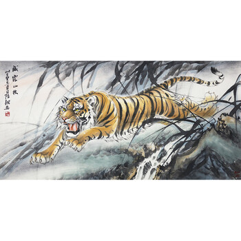 国家级美术 陈钢《威震山林》o911