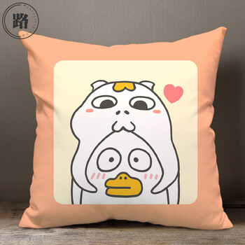 小刘鸭抱枕小刘鸭表情包周边可爱小鸭子卡通插画抱枕头学生午睡靠垫