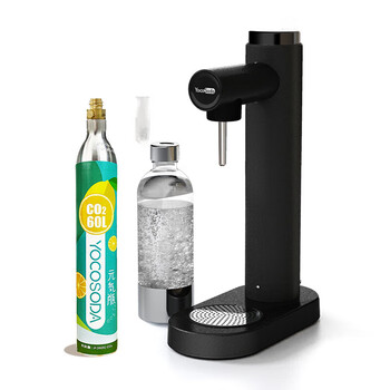 YOCOSODA优可气泡水机家用制作苏打水机碳酸饮料起商用打气泡机器 黑武士2.0单气瓶