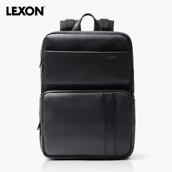 乐上（LEXON）双肩包男15.6/16英寸笔记本电脑包真牛皮商务背包旅行大容量书包