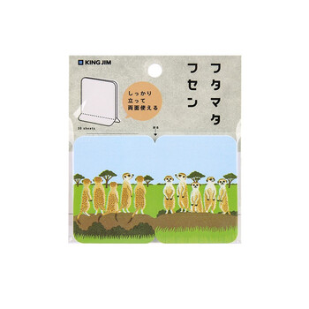 锦宫（KINGJIM）便签纸站立便签便利贴futamata fusen 3580-006狐獴学生伴手礼