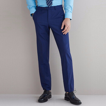 vicutu男士套西裤商场同款正装西服裤商务进口裤子男vbs19121402 蓝色