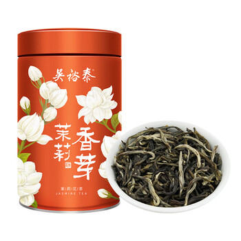 吴裕泰茉莉花茶茉莉香芽浓香型特种160g七窨高芽回甘罐装