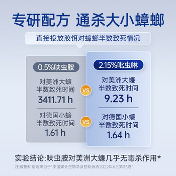 灭害灵杀蟑螂药贴 诱饵杀虫剂家用酒店饭店驱杀蟑螂捕捉药粉贴20粒装1盒