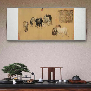 清郎世宁八骏图价格报价行情- 京东