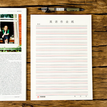 天章(TANGO)16K英语作业纸学生英文字母拼音练习本单词记忆句子听写默写80g加厚纸 30张 3本高中生学习神器