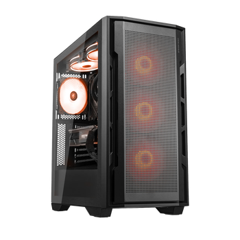 骨伽 电脑主机箱 中塔式侧透 支持360水冷 影武者X5 PRO 黑