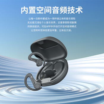 JLab JBuds Sport ANC 4 主动降噪挂耳式蓝牙耳机 游戏音乐健身跑步运动入耳式耳机 礼物 石墨黑