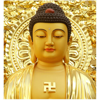 行天宫贴金296米大型西方三圣铜像纯铜阿弥陀佛观音佛像供奉念佛堂阿