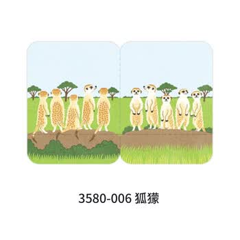 锦宫（KINGJIM）便签纸站立便签便利贴futamata fusen 3580-006狐獴学生伴手礼