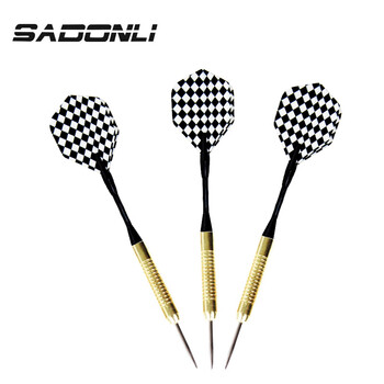 新动力飞镖针健身器材金属针硬式飞镖3支装塑料镖杆XD-101 镖叶图案随机