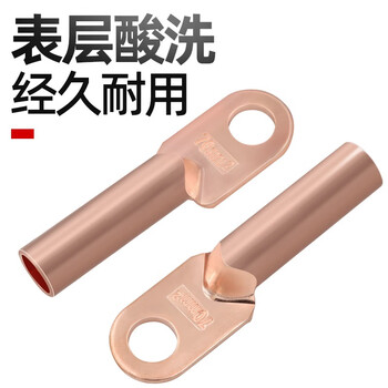 安达通 DT铜鼻端子 紫铜接线端子电缆铜线酸洗堵油耳接线鼻子 16平方20个