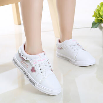 迪士尼商场同款女童鞋子小白鞋2022夏季新款儿童春夏运动鞋小女孩学生