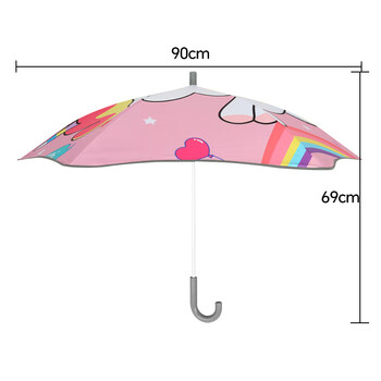 冇力 儿童雨伞 长柄小学生雨伞遮阳伞黑胶防晒伞幼儿园伞 彩虹小马