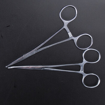 海斯迪克 HKQS-210 不锈钢止血钳 外科手术器械实验练习钳子多功能血管钳 直头14cm