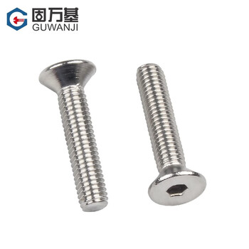 固万基（GUWANJI）内六角沉头螺钉 平头内六角螺丝304不锈钢内六角螺丝钉平杯内六角螺栓 M6x16[250个]